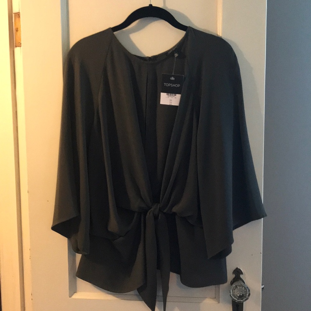 Slouchy Knot Front Blouse